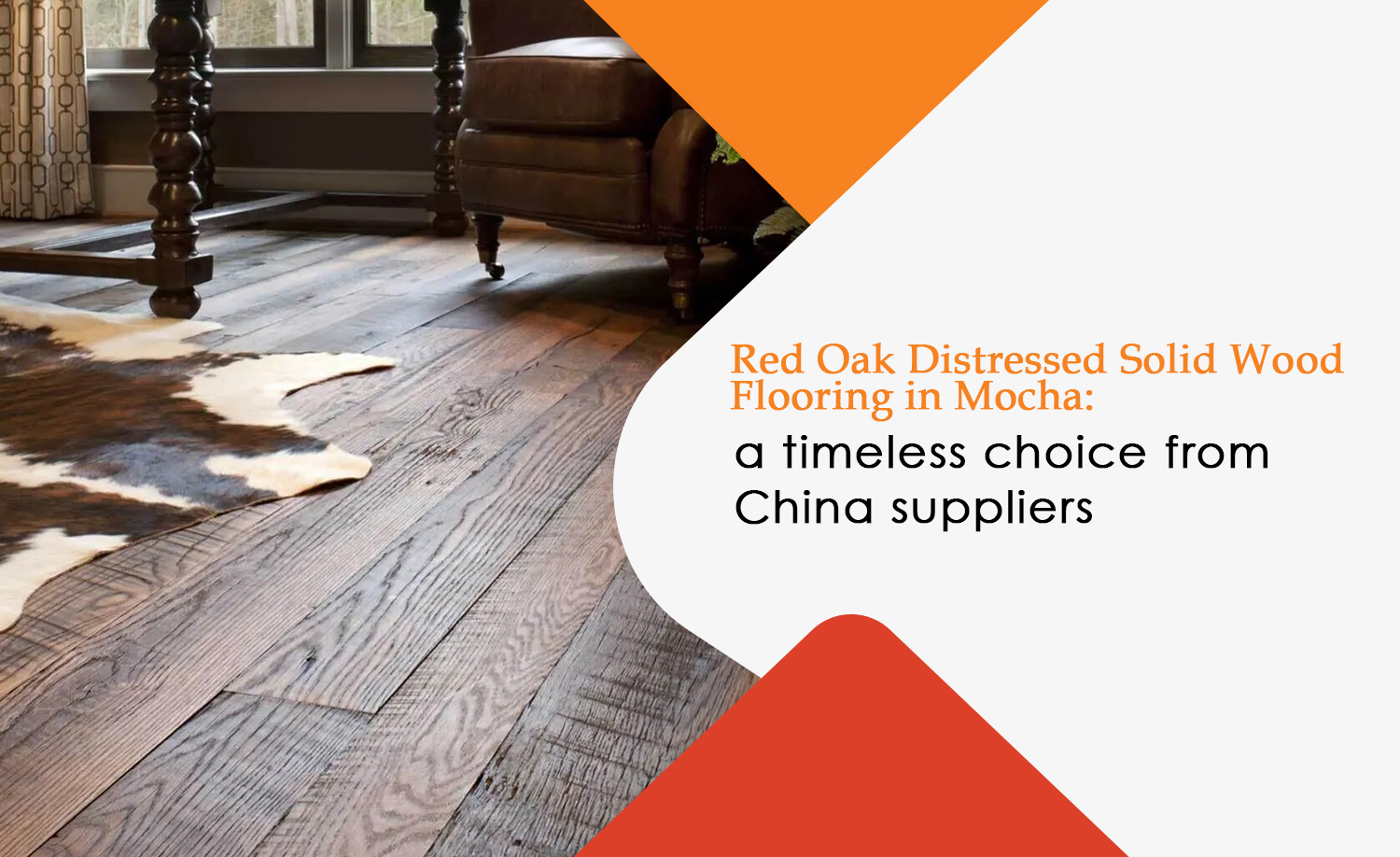 red oak distressed solid wood flooring